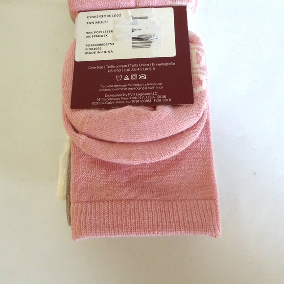 NEW CALVIN KLEIN WOMENS 3 PAIRS PACK EXTRA SOFT CREW SOCKS (ONE SIZE) - Picture 10 of 10